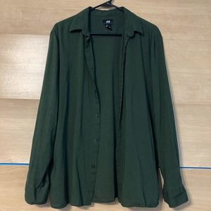 HM | Mens | Green | Large | Button Down | Long Sleeve
